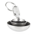 Conjunto De 4 Colheres Medidoras Em Aço Inox Mimo Style Cor Prateado