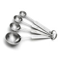 Conjunto De 4 Colheres Medidoras Em Aço Inox Mimo Style Cor Prateado