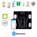 Balança Bioimpedância Digital Corporal Aplicativo Bluetooth Cor Preto