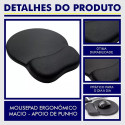 Mousepad Ergonômico Apoio Macio Punho Home Office Work