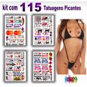 115 Tatuagens Tattoo Temporárias Íntima | Depilação Sedução