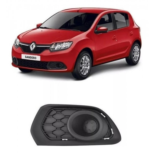 Grade Parachoque Sandero 16 17 18 19 Sem Milha Esquerdo