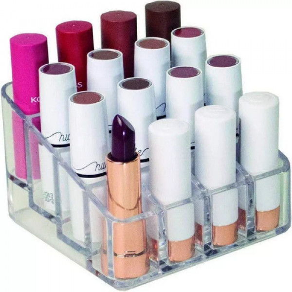 Caixa Organizadora Maquiagem Batom Acrílico 16 Divisórias