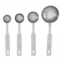 Conjunto De 4 Colheres Medidoras Em Aço Inox Mimo Style Cor Prateado