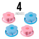 Kit 4 Filtro Coletor Pega Pelos Fiapo Papa Bolinha Lavadora