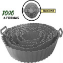 Kit 6 Forma Silicone Pra Fritadeira Air Fry Micro-ondas