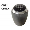 Bola De Câmbio Pressão Marcha Onix Prisma Cobalt Spin Sonic Cinza Com Aro Cromado